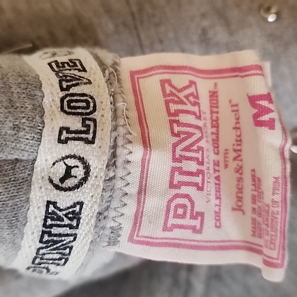 Pink Victoria's Secret Army Strong Hoodie with Bling. Size: M - Picture 7 of 9